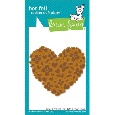 Fawn Hotfoil Plate - Floral Heart